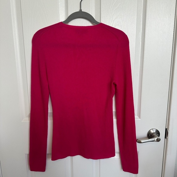 Michael Kors Collection Hutton Rib Knit Cashmere Lightweight Pullover Sweater - Picture 9 of 10